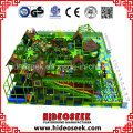 Three House Style Playground Indoor mit Rutsche und Seilklettern